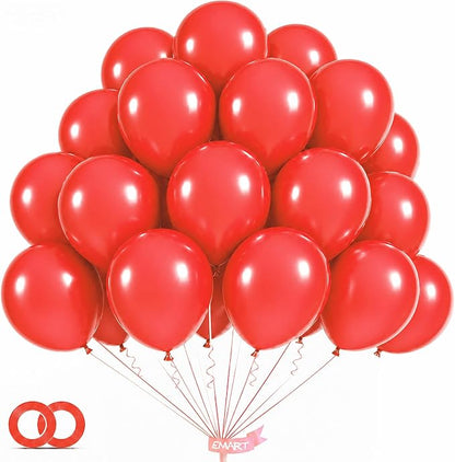 EMART Red Balloons 12 Inch 100pcs, Latex Balloons by EMART