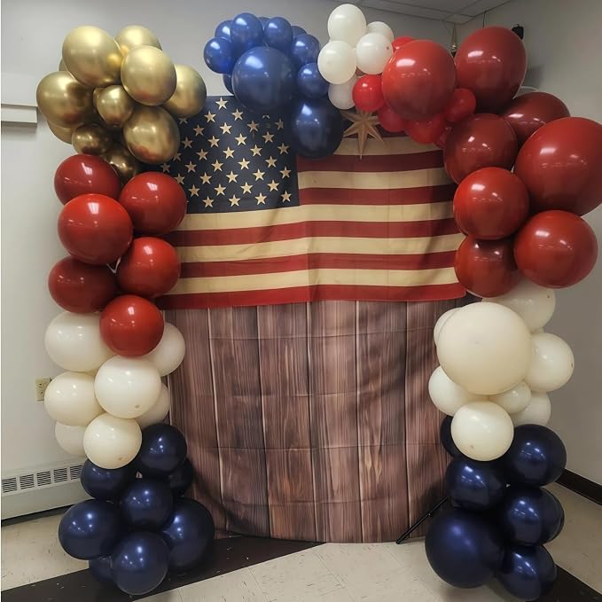 Red White and Blue Balloons Arch Kit 119 PCs Double Stuffed | Classic Luxury - Image 2