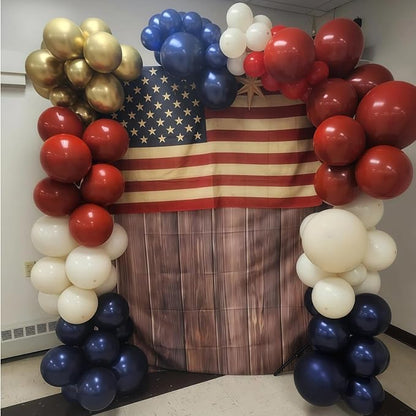 Red White and Blue Balloons Arch Kit 119 PCs Double Stuffed | Classic Luxury - Image 2