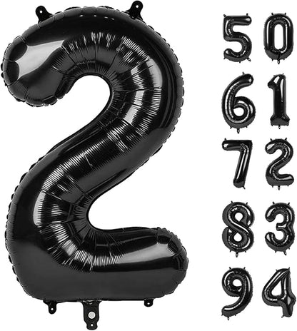 IWERP Number 2 Balloon, 40 Inch, Birthday Decorations, All Ages, Self Sealing by IWERP