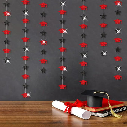 Red-Black Graduation-2026 Class Party-Decorations Garland by OURUOLA