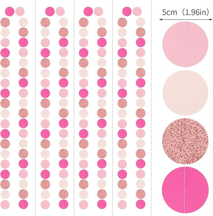 Hot-Pink Rose-Gold Party Decorations Garland - 52ft Wedding Bridal Shower - Image 2