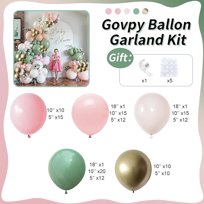 Baby in Bloom Balloon Arch Kit - Image 2