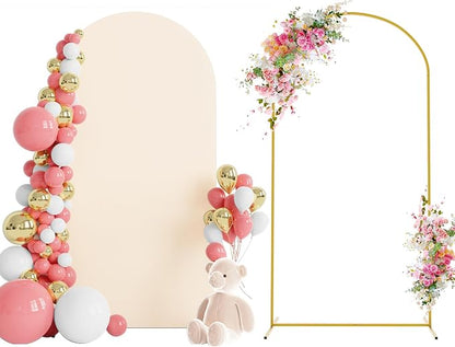 6.6FT Arch Backdrop Stand and Cover Set, Arch Stand by Wokceer