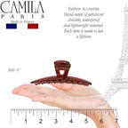 Camila Paris CP3225 French Hair Clip for Women, Narrow, Strong Hold Grip Double Teeth Girls Hair Claw Clips Jaw, Fashion Durable Styling Hair Accessories for Women, Made in France