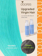 DOORES Human Hair Extensions, Teal Green Tape, Straight, 25g 10pcs 16 Inch