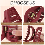 4Pcs Cloud Claw Clips for Women, 4.1" Non-Slip Strong Hold Hair Claws, Unbreakable TPEE-Silicone Blend, Large Bendable Cozy Hair Clip for Thin/Thick/Curly Hair, All-Day Comfort Matte Jaw Clip