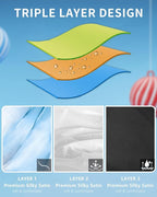 Aquior Shower Caps,Terry Lined Shower Cap for Women Reusable, Triple Layer Waterproof Bath Cap, Extra Large for Women Long Hair