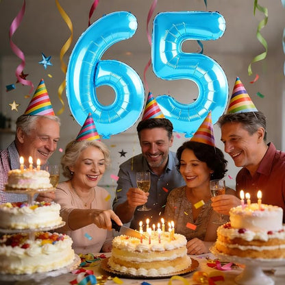 40 Inch Number 65 Balloons for 65th Birthday Party Decorations, 0-100 Jewelry - Image 2