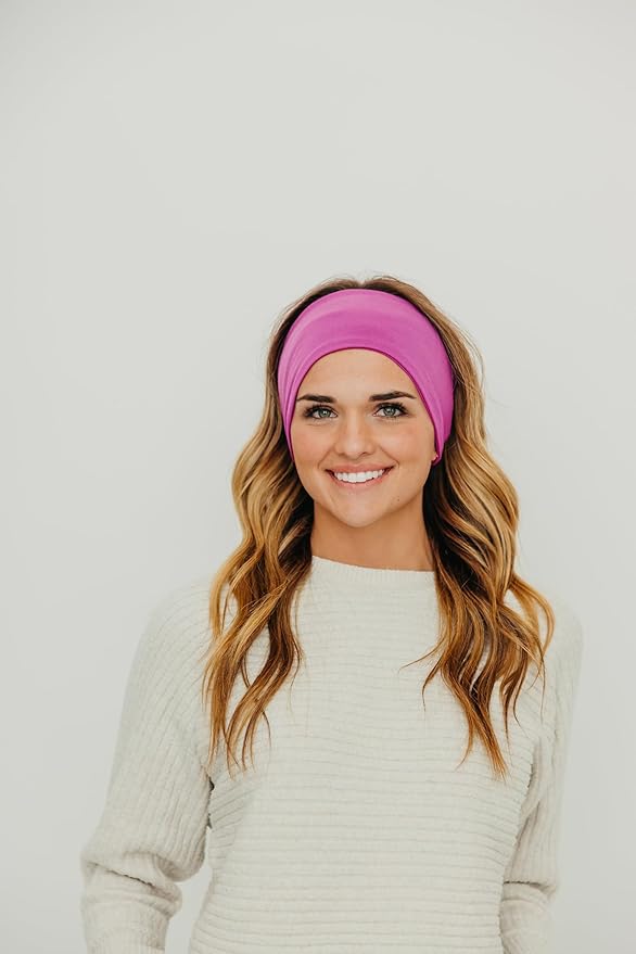 Maven Thread 4" Wide Workout Headbands for Women (4 Pack) – Non-Slip Sweatbands for Gym, Running & Yoga