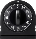 Kitchen Timers for Cooking, 60 Minute Wind Up - Chef Cooking Timer with Loud Alarm,100% Mechanical Desk Timer -No Batteries Required - Manual Countdown timers for Home, Study and Cooking (Black)