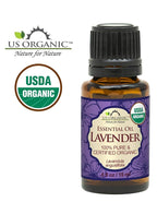 US Organic 100% Pure Lavender Essential Oil, Directly sourced from Bulgaria, USDA Certified Organic, Undiluted, for Diffuser, Humidifier, Massage, Skin, Hair Care, Non GMO, 15 ml