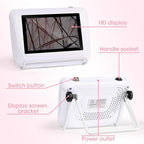 Scalp and Skin Analysis Machine, 5 Inch Digital Scalp Camera with 50x/200x Lenses, Rechargeable Skin Health Detection Use for Home, Spa and Salon