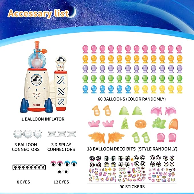 nicknack Space Rocket DIY Balloon Animals Kit - Image 6