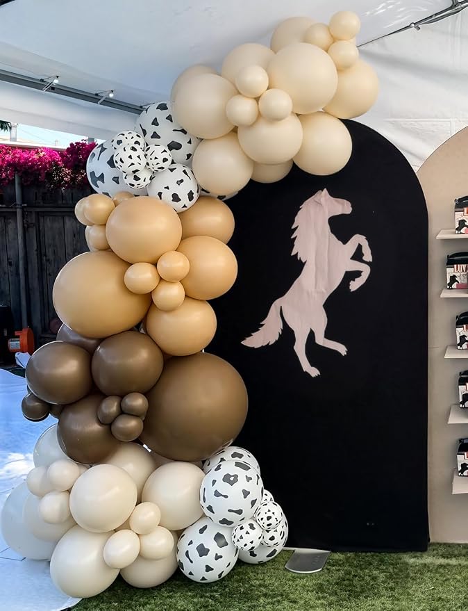 Brown Cow Print Balloons - Image 3
