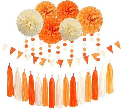 Orange Beige Fall Baby-Shower Party-Decorations by OURUOLA