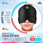 Trekproof Migraine Relief Cap, Cooling Gel Headache Relief Cap, Ice Pack for Face and Eyes, Cooling Migraine Mask, Soothing Cold Therapy Head Ice Pack Head Wrap for Tension, Sinus, Hangovers