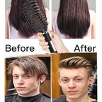 Voremy Magical Brush Detangler & Flat Hair Comb Set, Natural Boar Bristle Hair Brush Ultra Soft For All Hair Types - For Women, Men, Thick And Curly Hair (2 Pack)