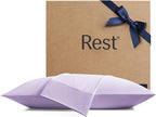 REST® Evercool®+ Cooling Pillowcases Standard - 2 Pillowcases for Sensitive Skin, Silver Infused Fabric for Hygienic Sleep, Silky Smooth for Curly Hair, High Elastic for Snug Fit (19x29 inches)