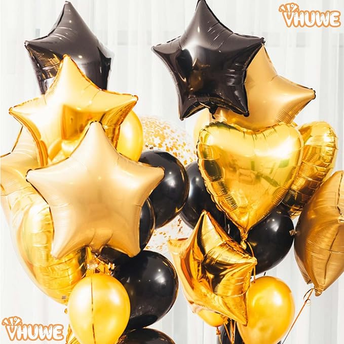 Black Star Balloons 18 Inch - Image 6