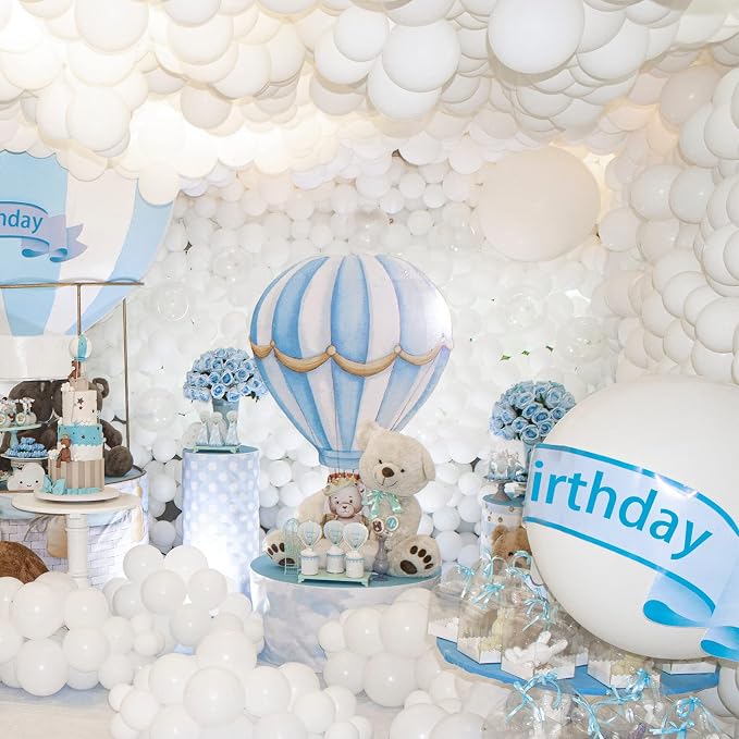 ASIYUHY White Balloons 100 Pack 12 Inch White Latex Party Balloons - Image 8
