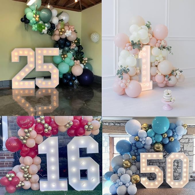 3FT Light Up Numbers Letters, Mosaic Numbers - Image 7