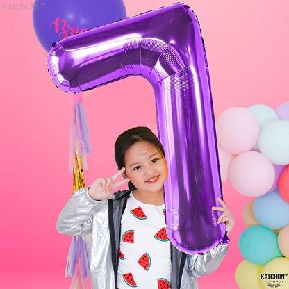 KatchOn, Giant Purpule Number 7 Balloon - Image 2