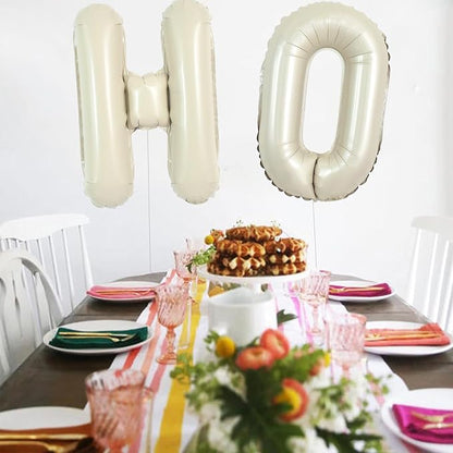 TONIFUL 40 Inch Large Cream White Letter H Balloons Giant Alphabet Letter - Image 4