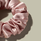 LILYSILK Silk Hair Scrunchies Ties for Frizz & Breakage Prevention 100% Mulberry Elastic Ponytail Holder 5PC (2 gravel gold+2 pale pink+1 rosy pink)