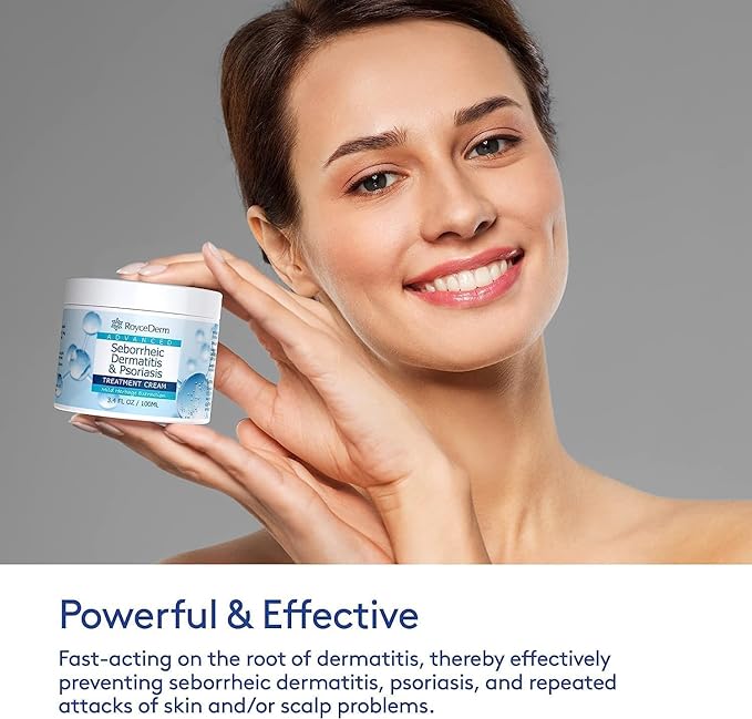 Roycederm Seborrheic Dermatitis Cream, Scalp Treatment for Psoriasis, Folliculitis, Dry Scalp, Dandruff, Anti-Itch Cream for Soothing Relief - 2 Pack