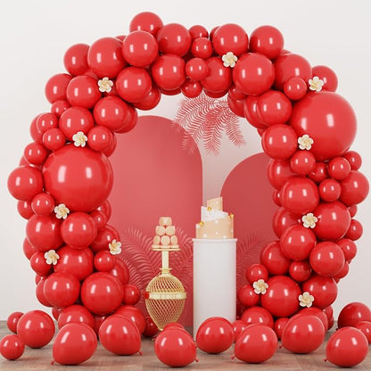 Voircoloria 90pcs Red Balloons Garland Arch Kit, 18 12 10 5 Inch | by Voircoloria