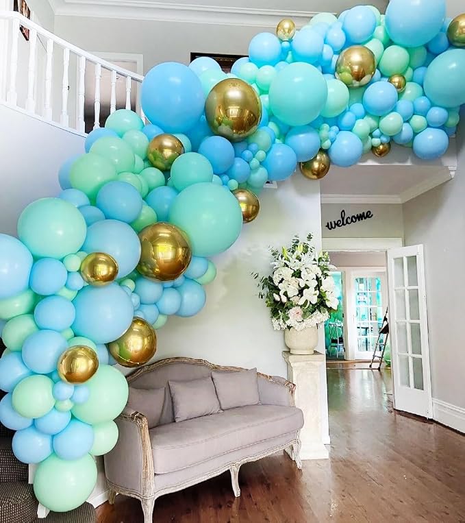 Mint Green Balloons Different Sizes 135pcs 18 12 10 5 Inch Pastel Green Balloon - Image 5