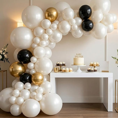 96Pcs 5/10/12/18 Inch Pearl White Latex Balloon Garland Arch Kit | Pearlescent - Image 4