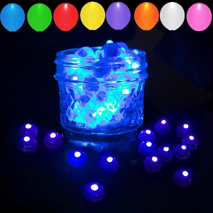 100pcs Blue LED Balloon Light, Round LED Ball Lamp Tiny Led Lighting Decoration - Image 4