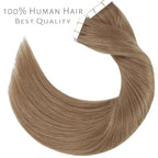 Lacer Hair Extensions Tape in Human Hair Chestnut Brown Skin Weft Remy Tape in Hair Extensions 14 Inch Full Thick Ends Adhesive Hair Pieces for Women 50g/20pcs