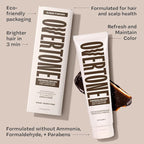oVertone Daily Color Depositing Conditioner, Espresso Brown, 4.5 oz, Hydrating, Damage-Free Temporary Hair Color for All Hair Types with Shea Butter & Coconut Oil, Vegan & Cruelty-Free