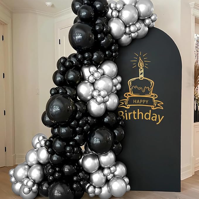 100pcs Metallic Silver Balloons 12 Inch Chrome Round Helium Balloons | Silver - Image 3