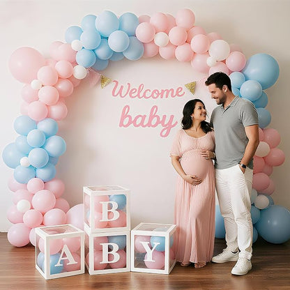 Ledido Baby Boxes with Letters for Baby Shower Decorations with 38 Balloons - Image 5