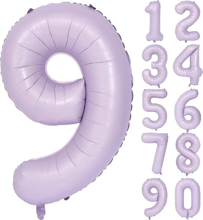 40 In Matte Purple Number Balloons Helium Foil Mylar Balloon Digital 9 | Perfect by Exquisitehighqualitypartydecorationstomeetyoureveryneed%EF%BC%81