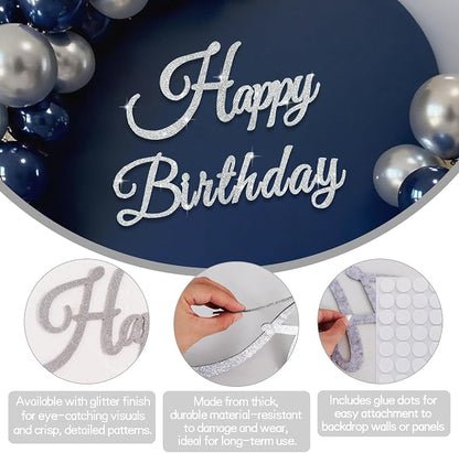 TONIFUL Happy Birthday Sign for Backdrop - Image 3