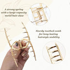 4 Pcs Large Metal Hair Claw Clips for Women, Non-slip Claw Clips with Strong Hold Jaw, Fashion Accessories for Thin Thick Long Curly Hair (Gold2)