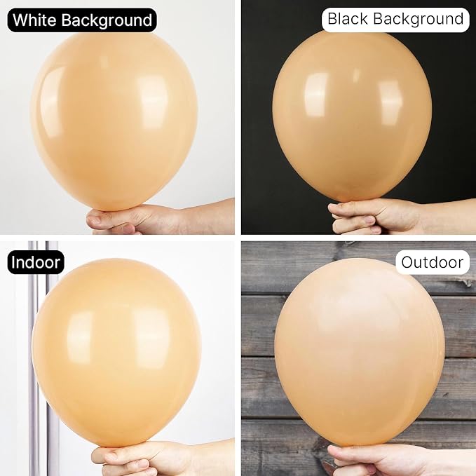 PartyWoo Nude Balloons 50pcs Apricot Fall Neutral Color 12 Inch | Balloons - Image 2