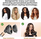 Large Round Volumizing Brush Attachment for Dyson Airwrap Stylers (HS01/HS05) - XL Oval Copper Hair Brush for Bouncy Blowout, Root Lift & Salon Curls (Upgraded Diffuser)