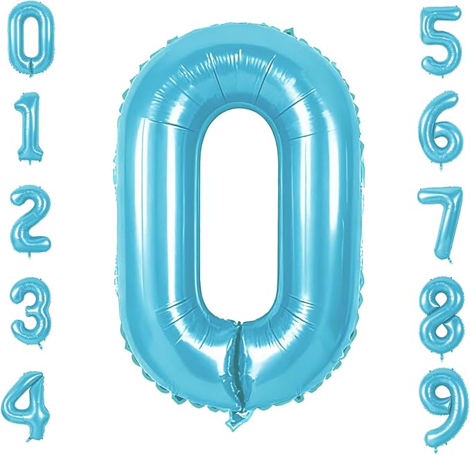 Number 0 Balloons for Birthday Party Decorations, 0-100 Large No.0 Balloons for by Joycard
