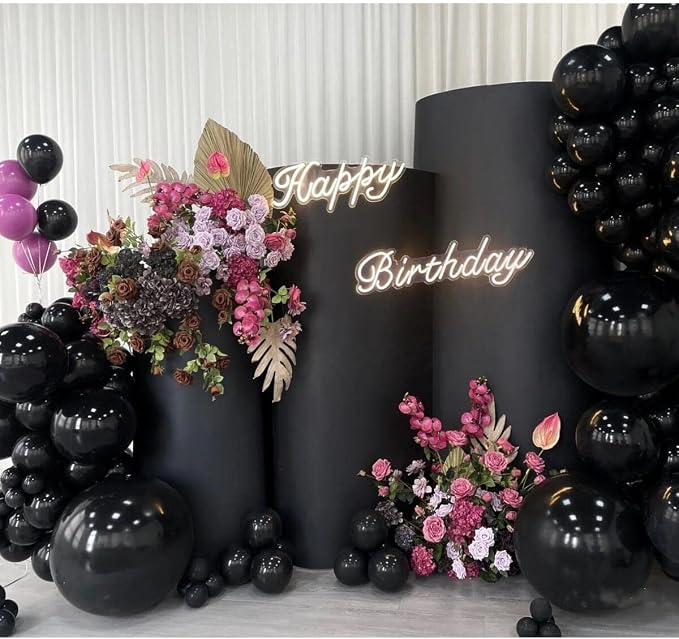 412pcs Black Balloons 18 12 10 5 Inch Black Balloon Garland Arch Kit Different - Image 5