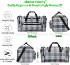 20 inch Sports Duffel Bag - for Travel Gym - Grey/White