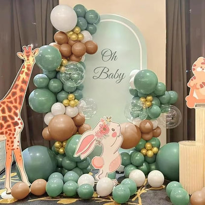 MEBAY Sage Green Brown White Garland Arch Kit - Image 6