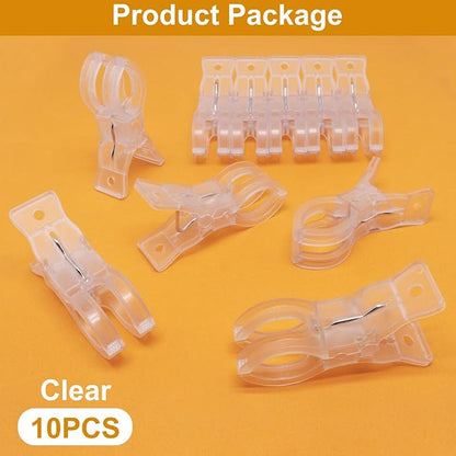 10 Packs Balloon Arch Clips 3.5 Inch Clear White Spring Clamps Heavy Duty - Image 6