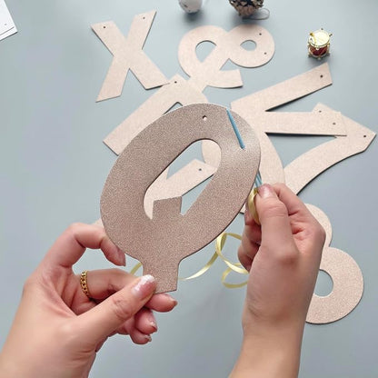 116 Pcs DIY Glitter Customizable Banner Kit Custom Banner Including 111 Letters - Image 7