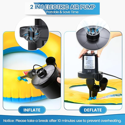 Electric Air Pump for Inflatables, VANNPOOY Portable Air Mattress Pump - Image 2